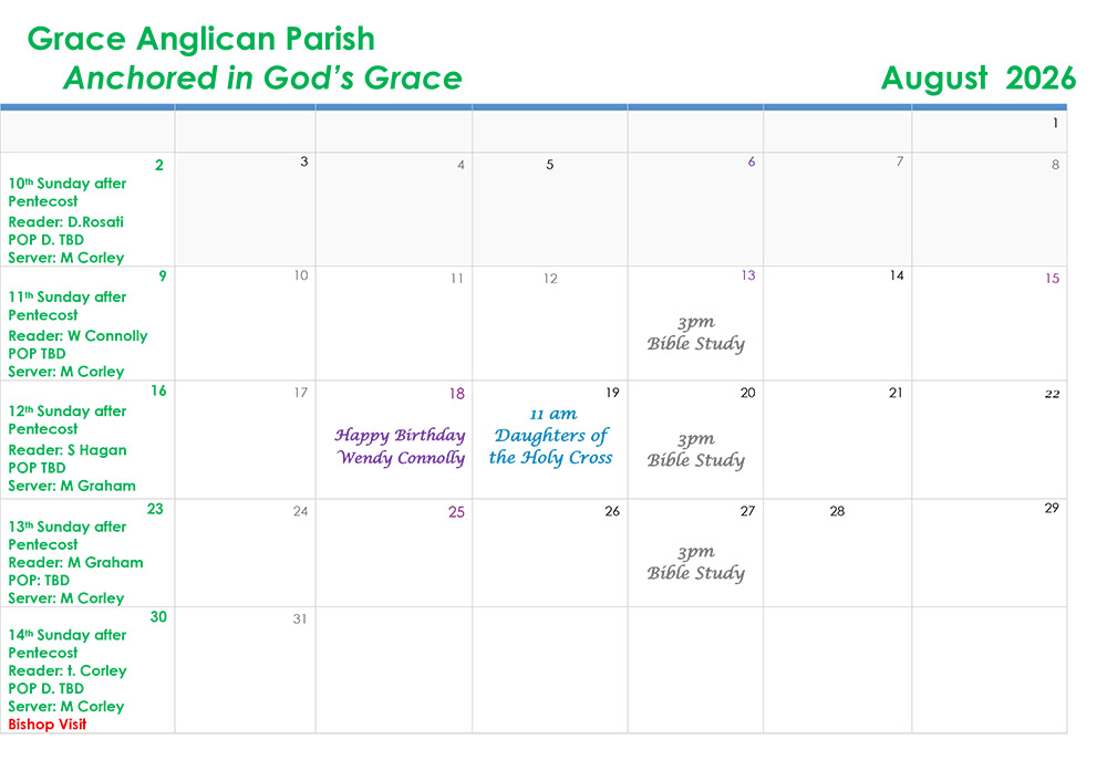 august 2026 calendar